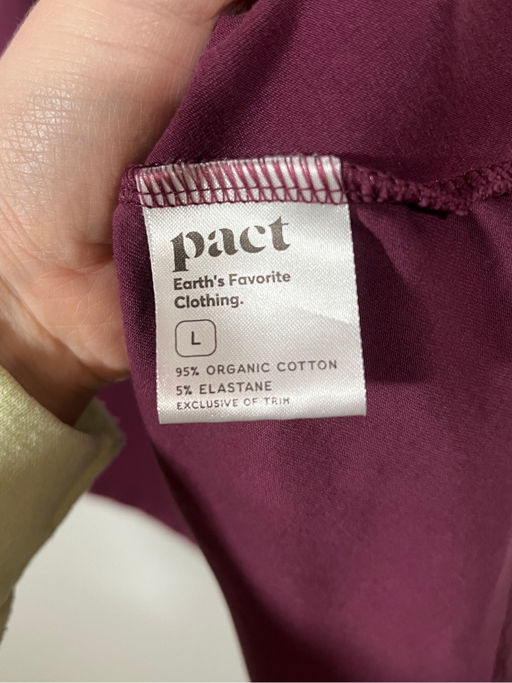 Pact Organic Cotton Fit & Flare A-Line Skirt Midi Length Size Large Plum Purple - Picture 8 of 9